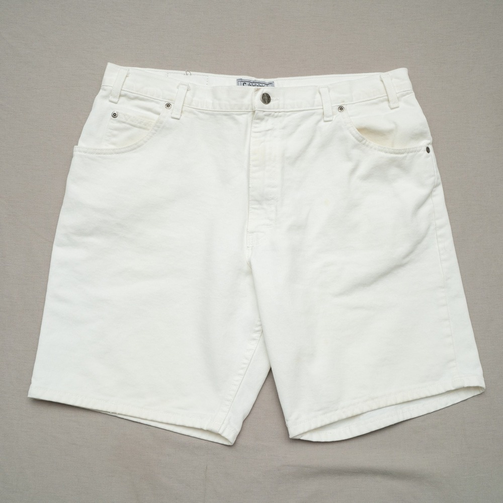 Vintage 80s 90s Baggy Genuine Sonoma Jean Co Women's Shorts White Denim 36x9